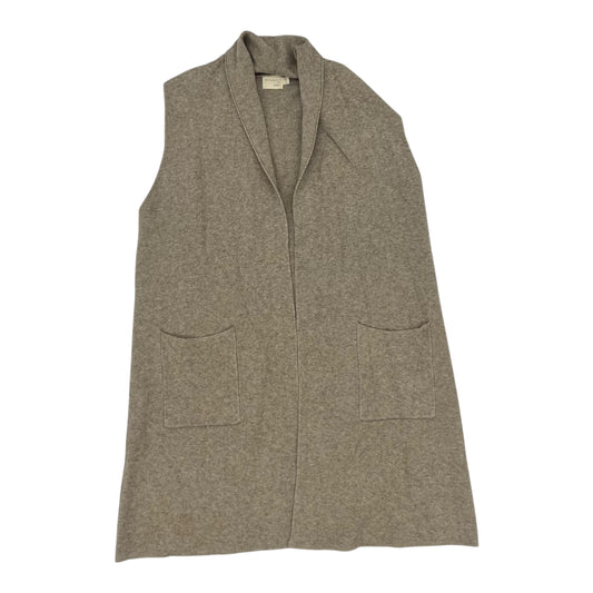 Vest Sweater By Dreamers In Brown, Size:M