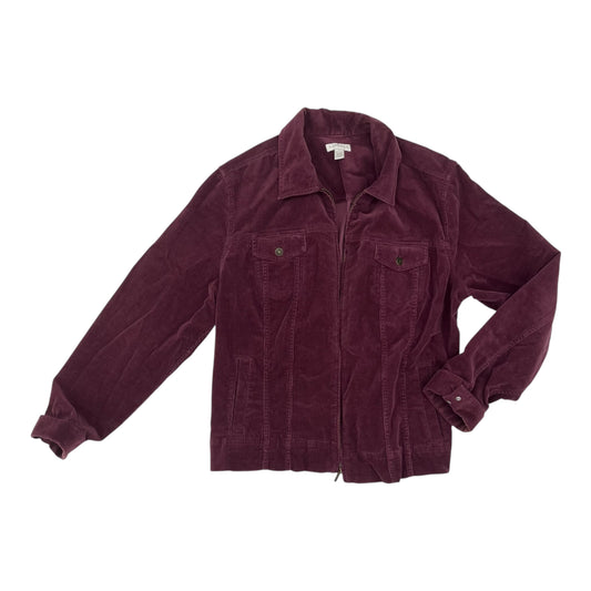 Jacket Moto By Charter Club In Purple, Size:Xl