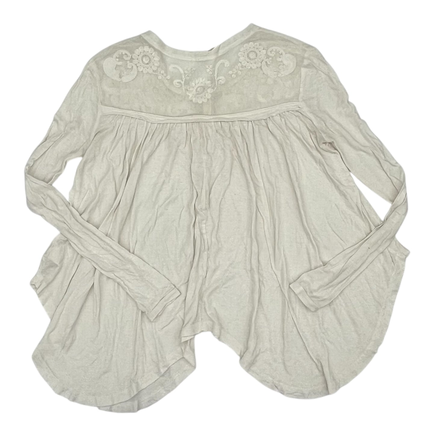Blouse Ls By Free People In Cream, Size:Xs