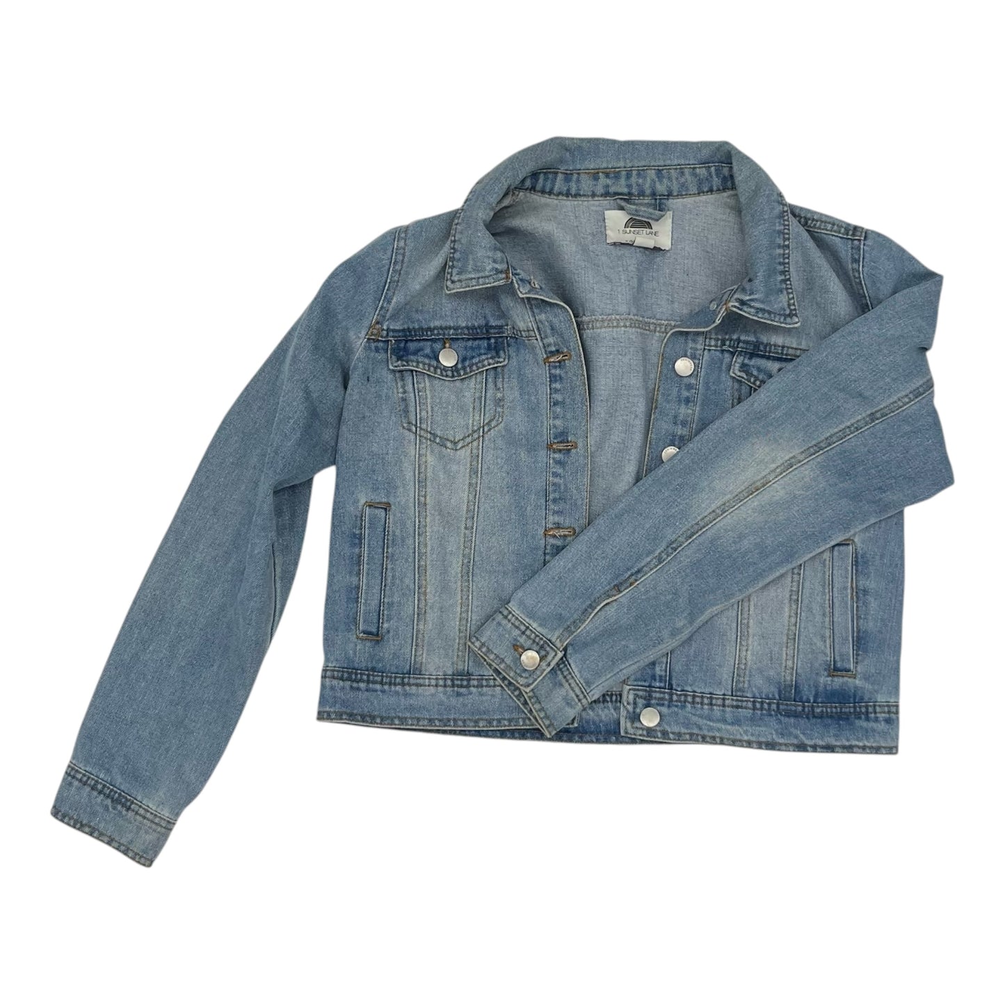 Jacket Denim By Clothes Mentor In Blue Denim, Size:M