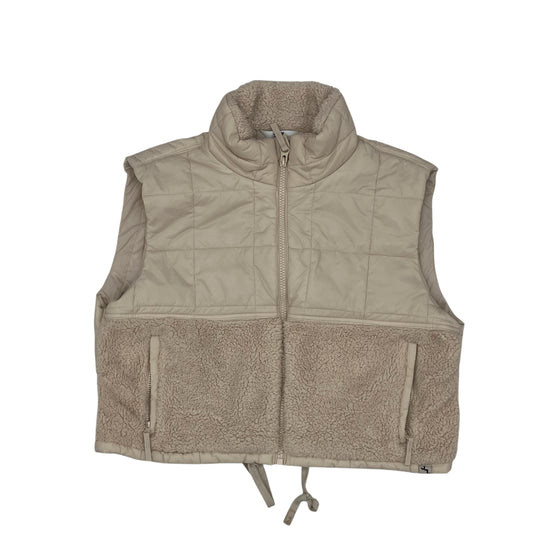 Vest Faux Fur & Sherpa By Joy Lab In Cream, Size:Xl