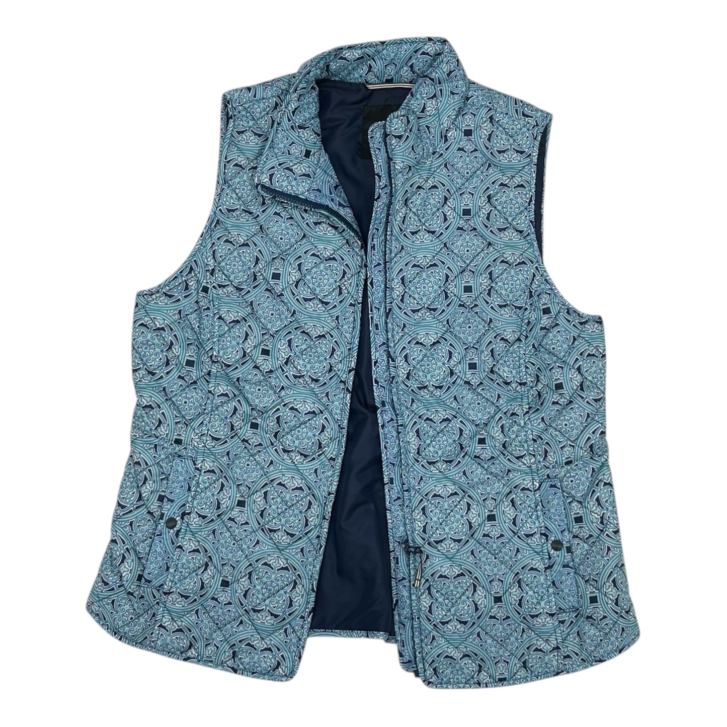 Vest Puffer & Quilted By Talbots In Blue, Size:L