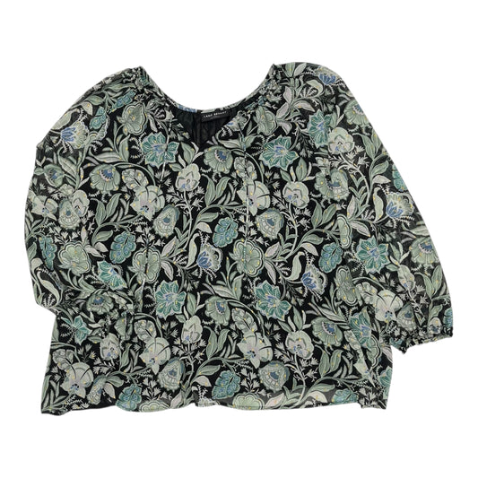 Blouse 3/4 Sleeve By Chelsea And Theodore In Floral Print, Size:3X