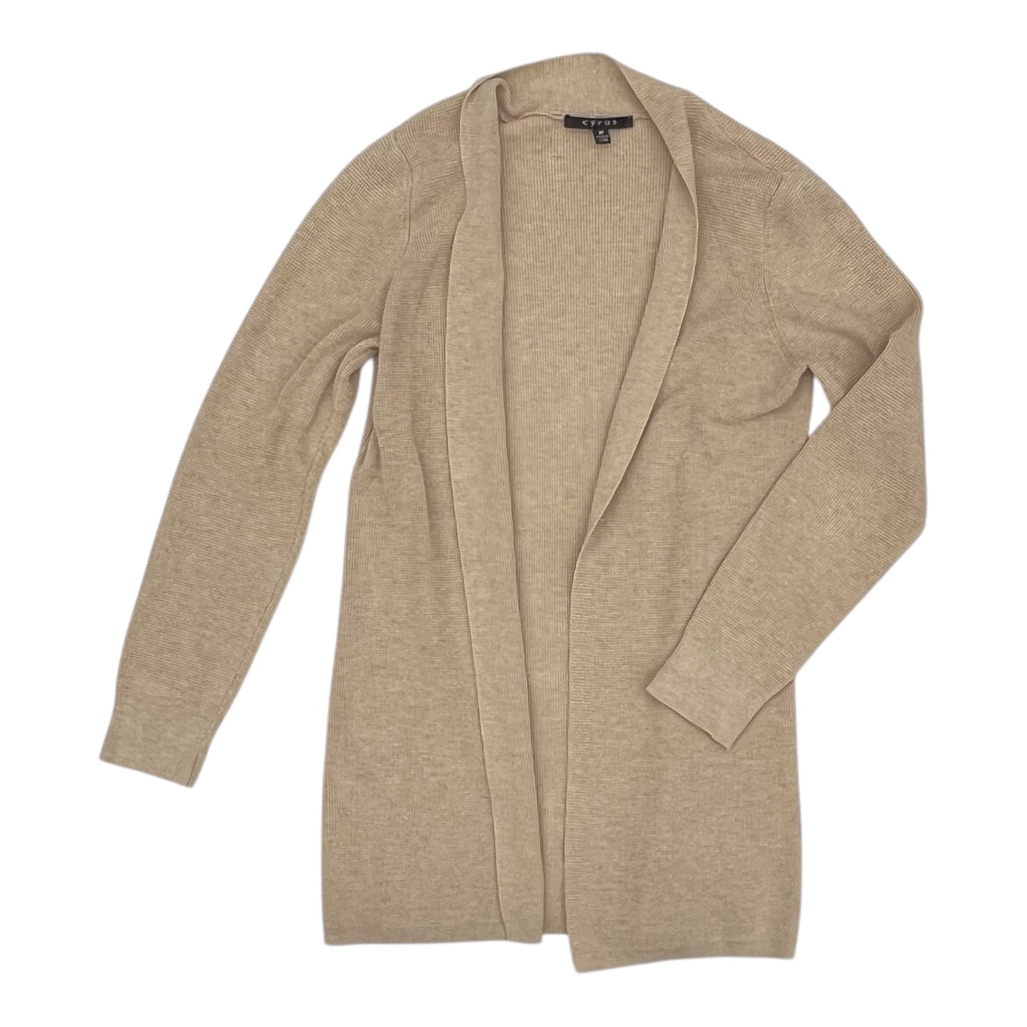Cardigan By Cyrus In Tan, Size:M