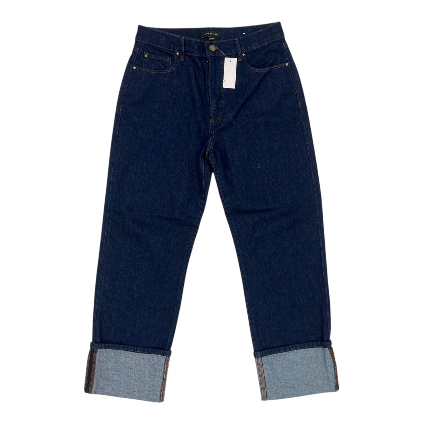 Jeans Straight By Ann Taylor In Blue Denim, Size:6