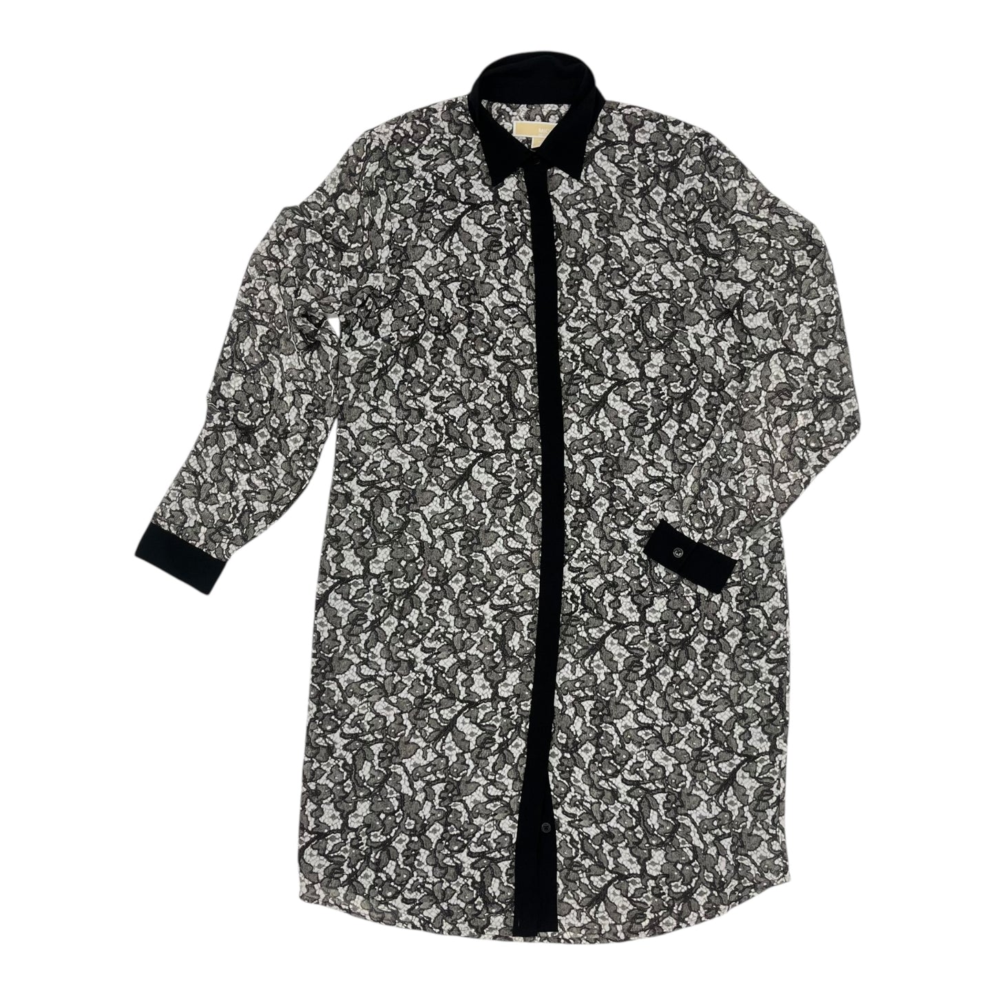 Dress Designer By Michael Kors In Black & Grey, Size:M