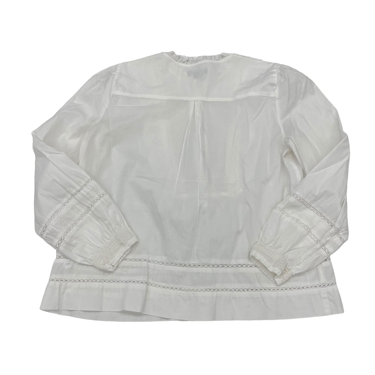 WHITE TOP LS by J. CREW Size:L