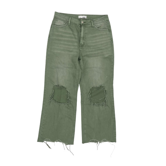 Jeans Wide Leg By Vervet In Green Denim, Size:8