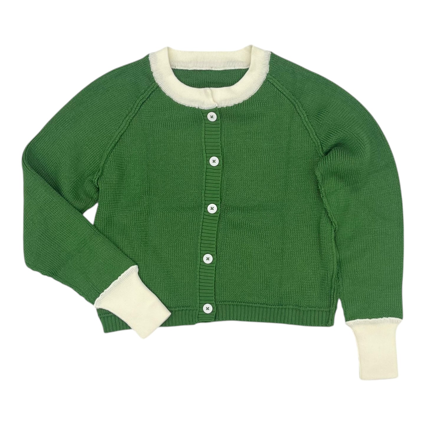 Sweater Cardigan By Cmf In Green, Size:M