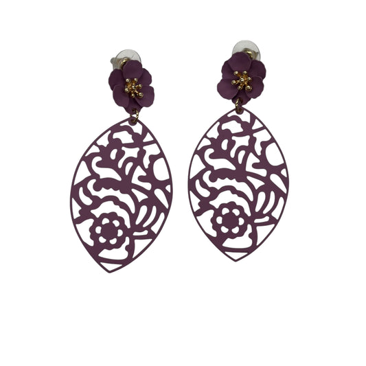 Earrings Dangle/Drop By Clothes Mentor In Purple