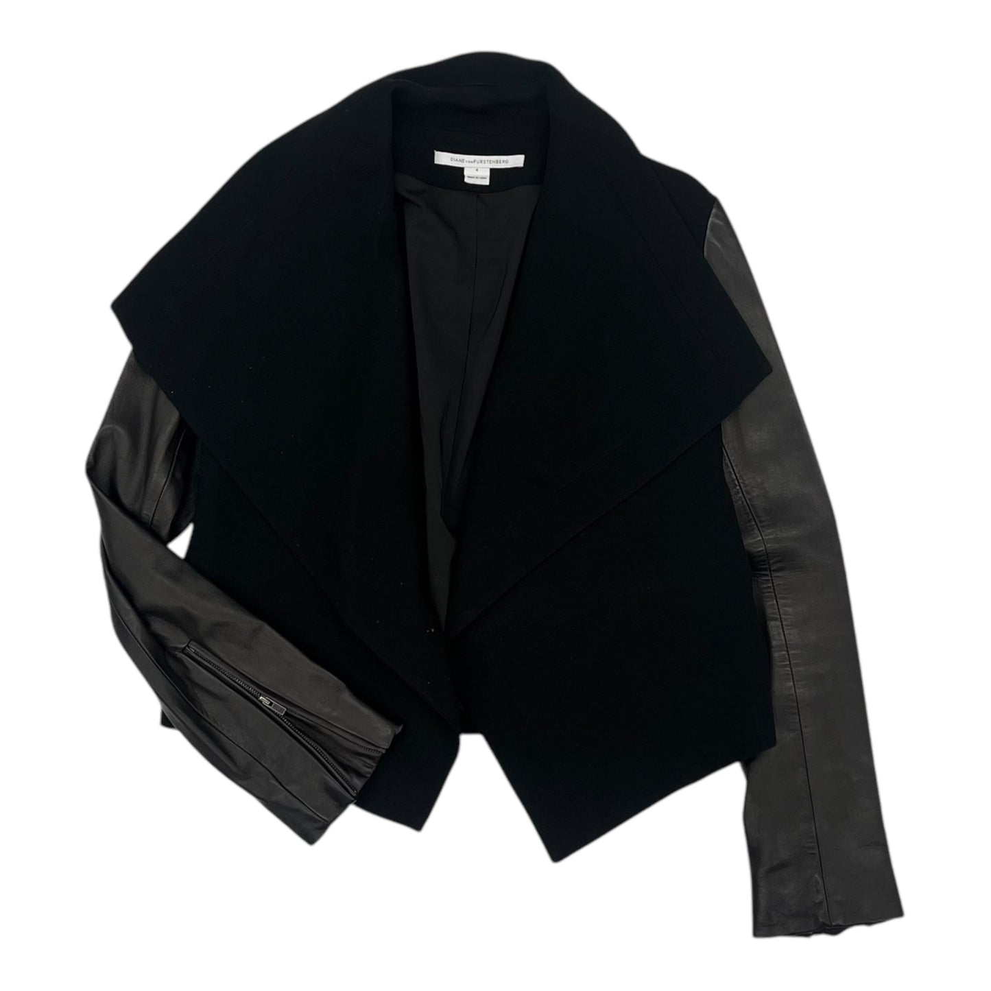 Blazer Designer By Diane Von Furstenberg In Black, Size:S