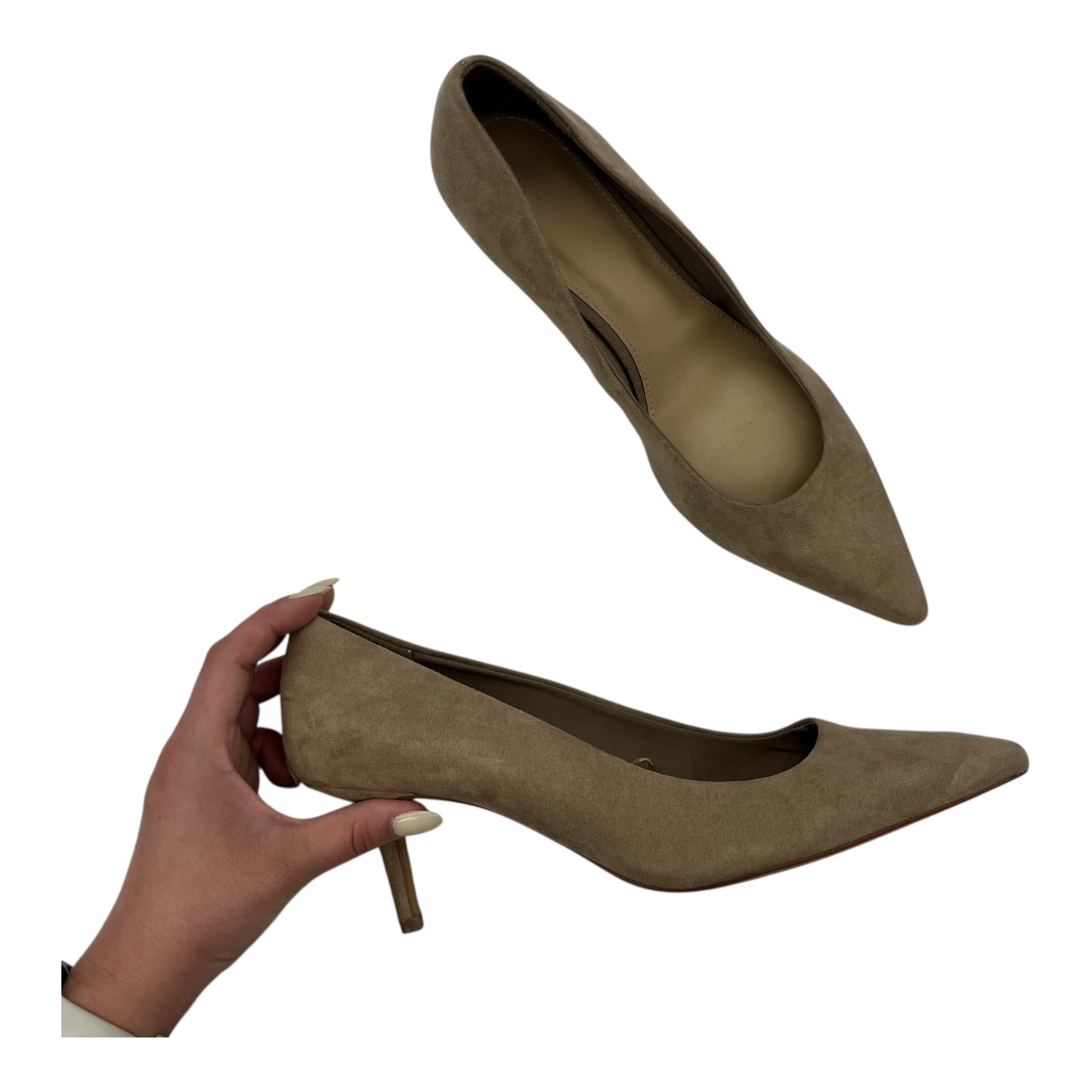 Shoes Heels Kitten By H&M In Tan, Size:10.5