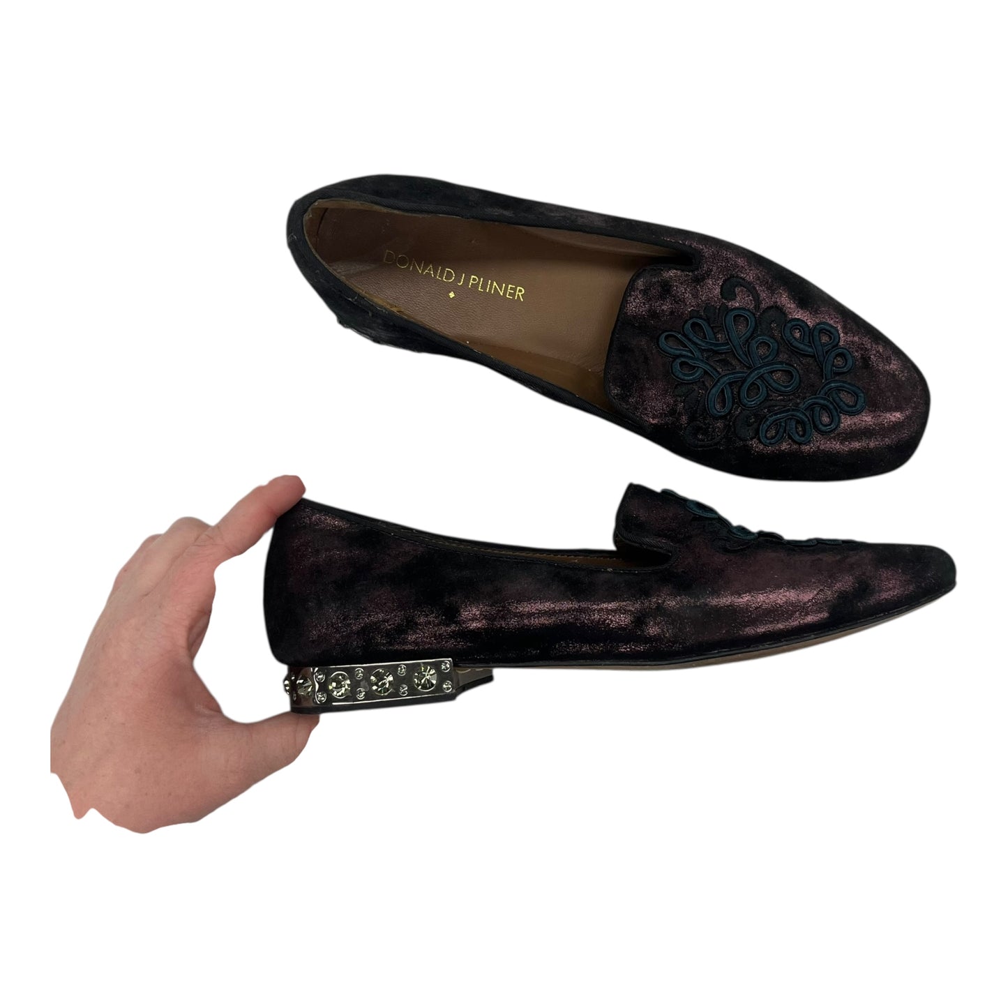 Shoes Flats By Donald Pliner In Purple, Size:7
