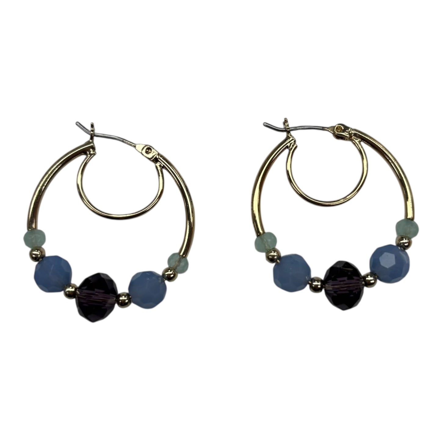Earrings Hoop By Clothes Mentor In Blue