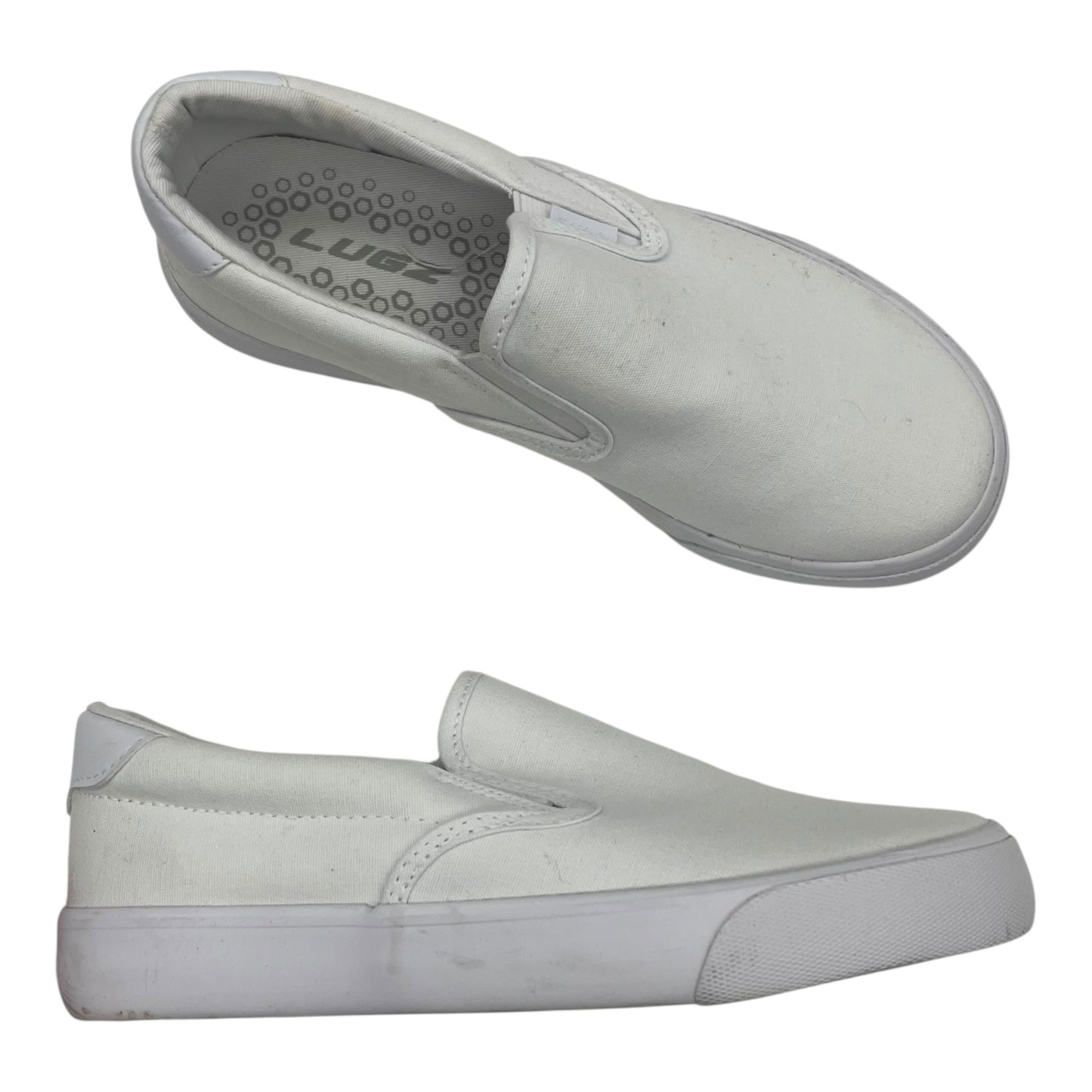 Shoes Flats By Clothes Mentor In White, Size:7