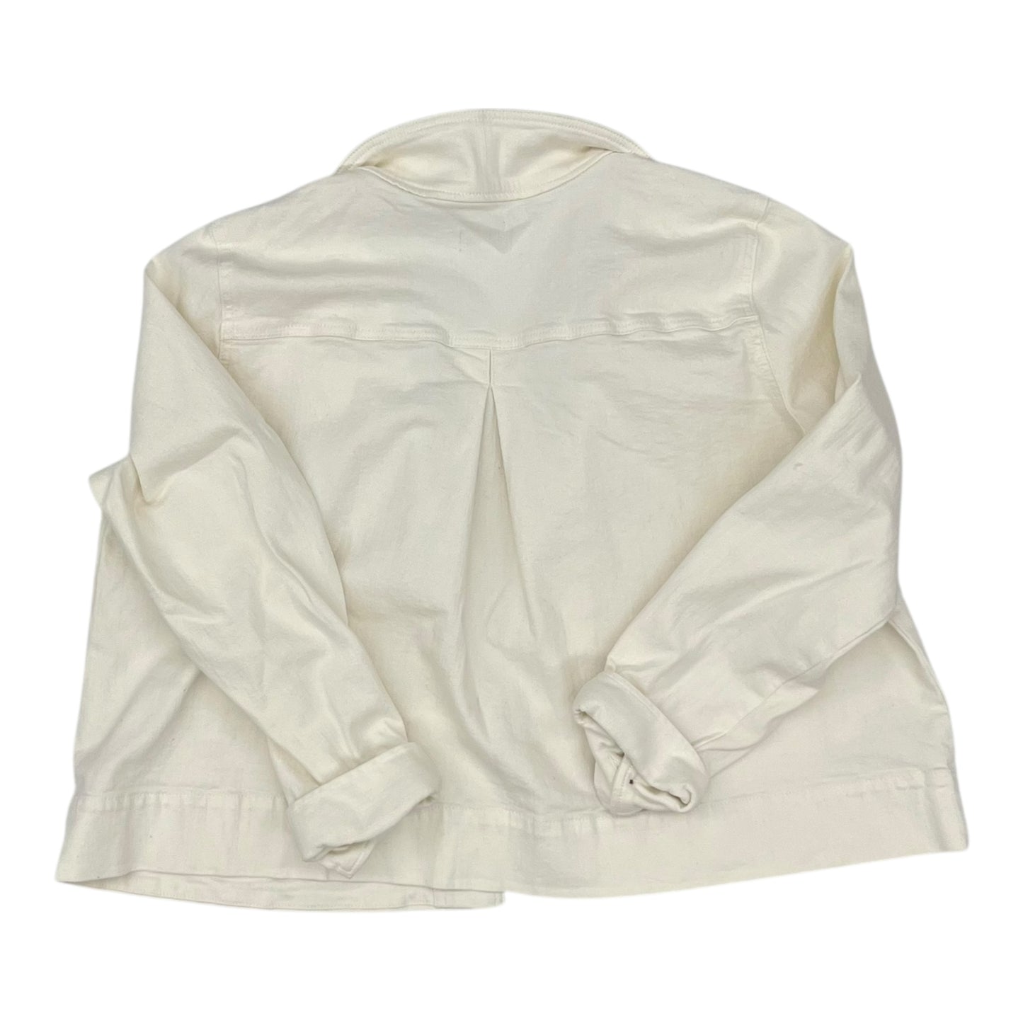 Jacket Denim By Loft In Cream, Size:Xl