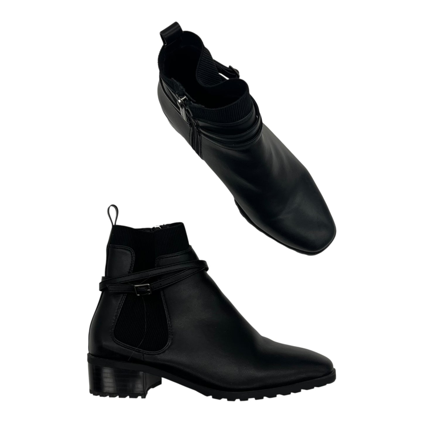 Boots Ankle Heels By Anne Klein In Black, Size:7