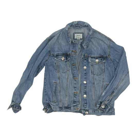 Jacket Denim By Forever 21 In Blue Denim, Size:S
