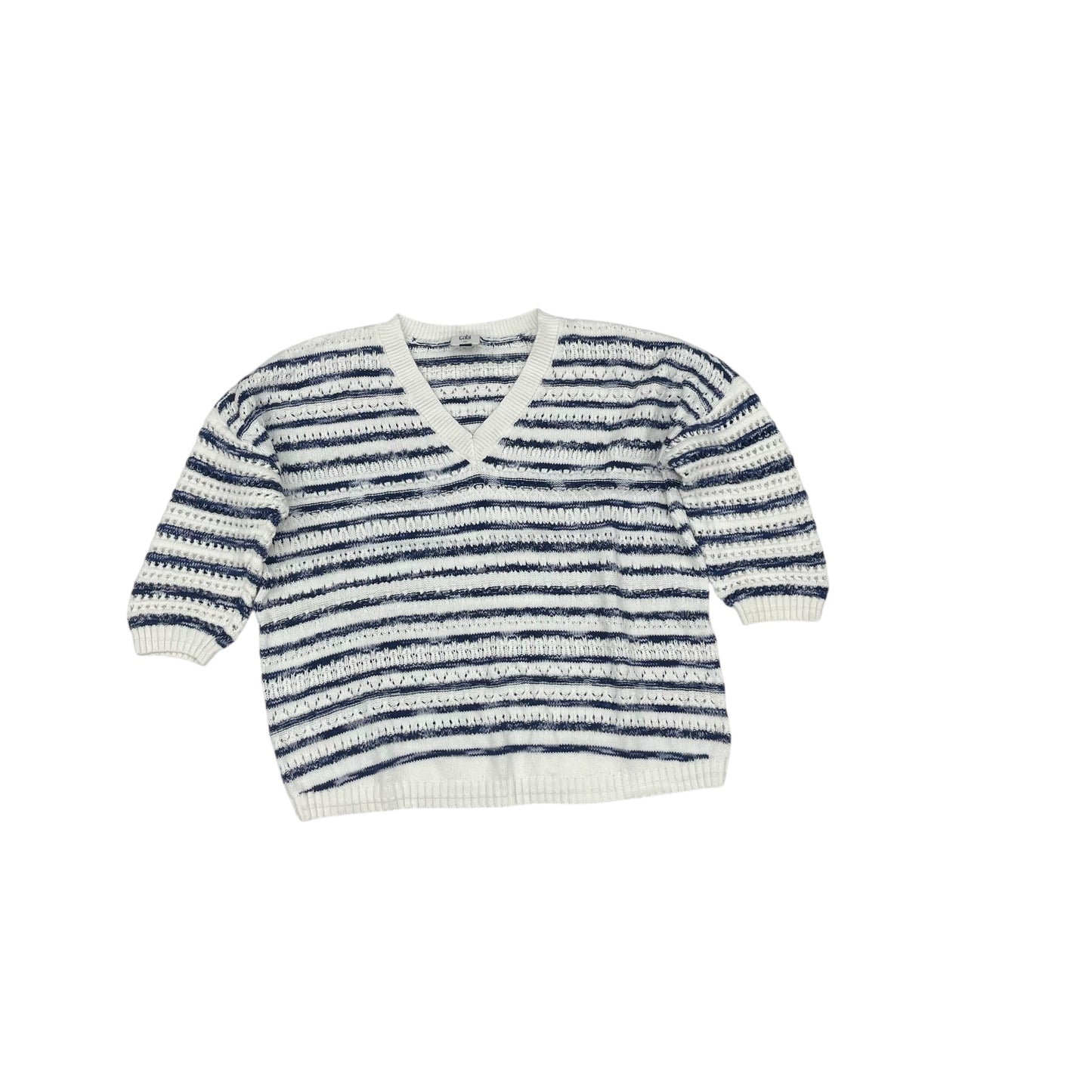 Sweater Ss By Cabi In Blue & White, Size:Xs