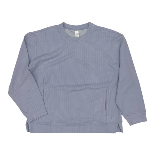 Athletic Top Ls Crewneck By Yogalicious In Blue, Size:Xl