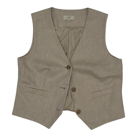 Vest Other By Loft In Tan, Size:Sp