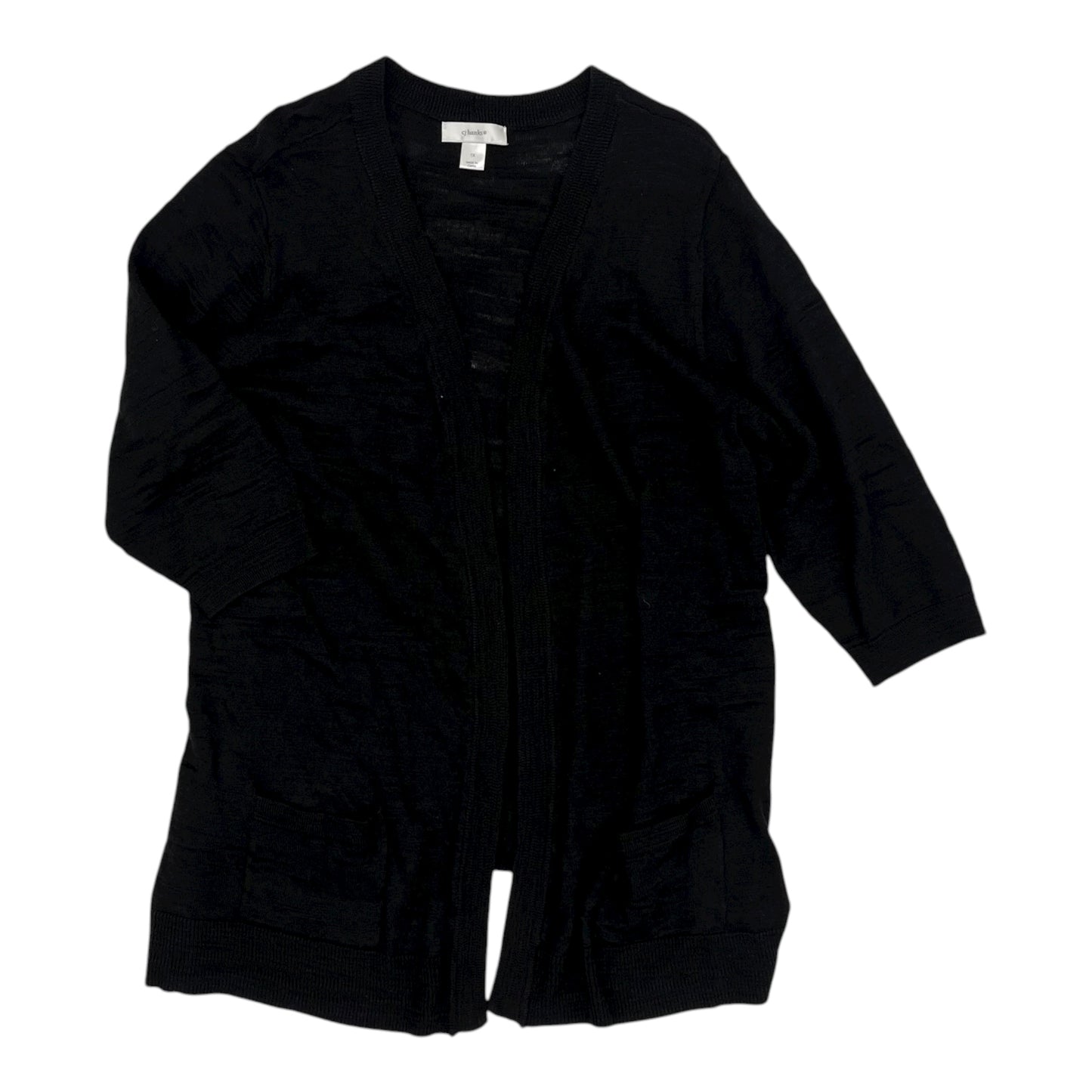 Cardigan By Cj Banks In Black, Size:1X