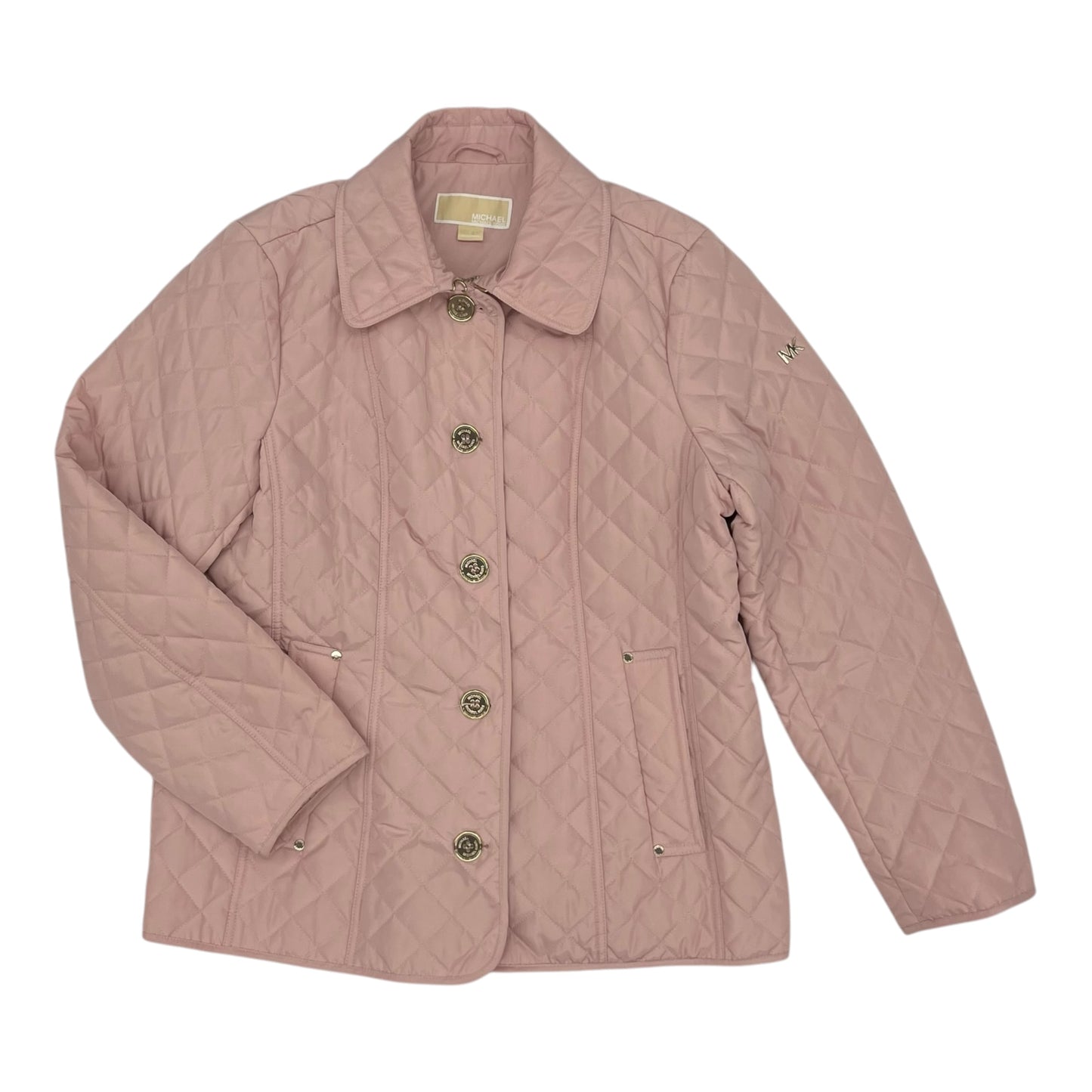 Jacket Designer By Michael Kors In Pink, Size:L