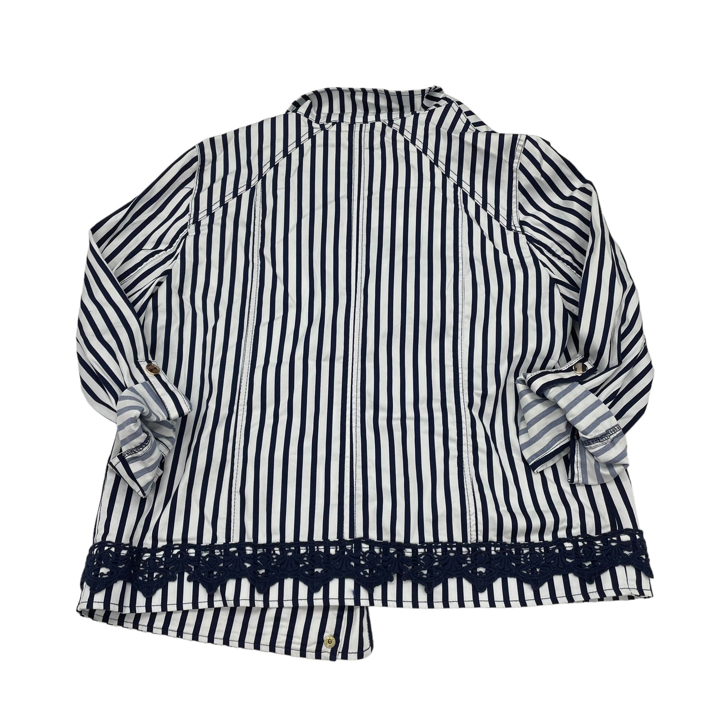 BLUE & WHITE CHICOS JACKET OTHER, Size M