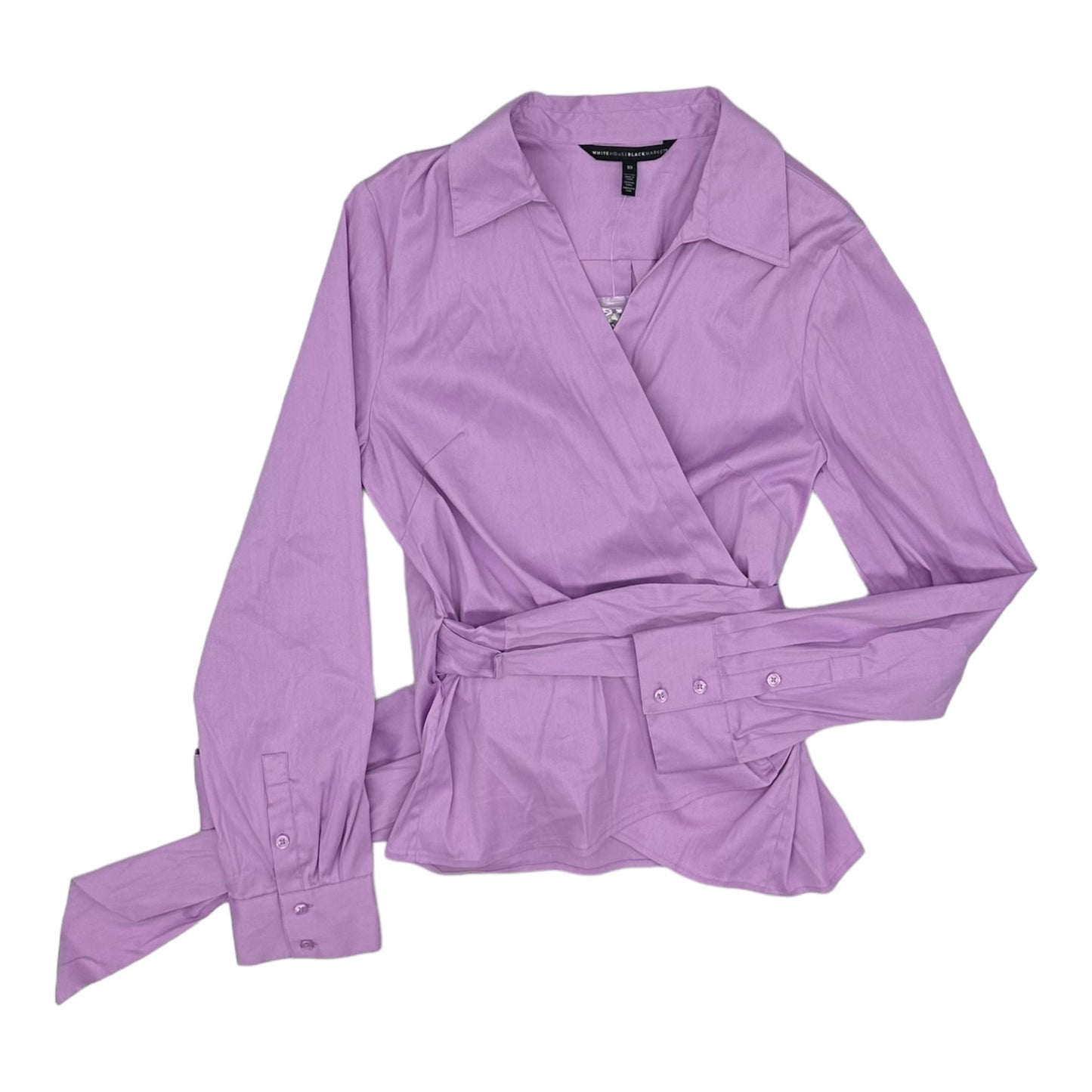 PURPLE BLOUSE LS by WHITE HOUSE BLACK MARKET Size:M