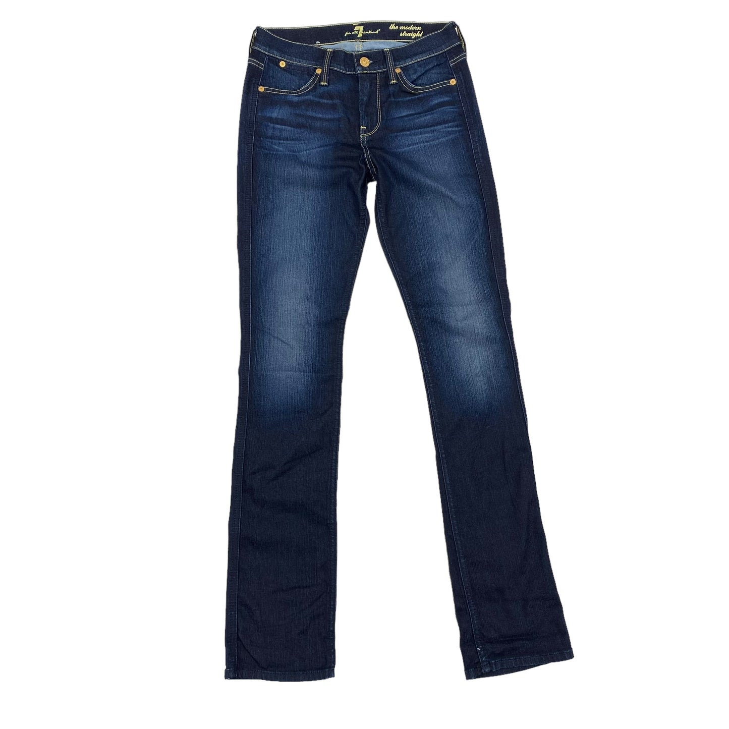 BLUE DENIM JEANS STRAIGHT by 7 FOR ALL MANKIND Size:M