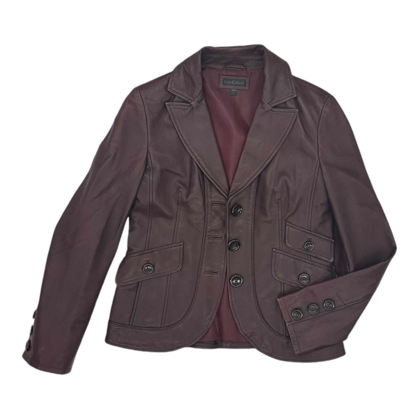 Jacket Leather By Wilsons Leather In Red, Size:M