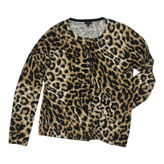 Cardigan By Talbots In Animal Print, Size:M