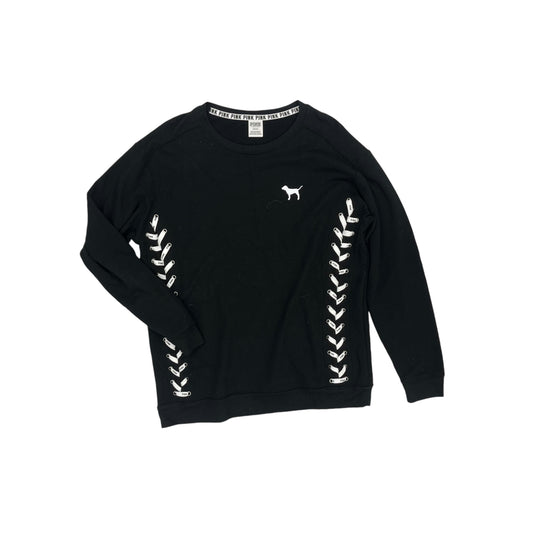 SWEATSHIRT CREWNECK by PINK In BLACK, Size: M