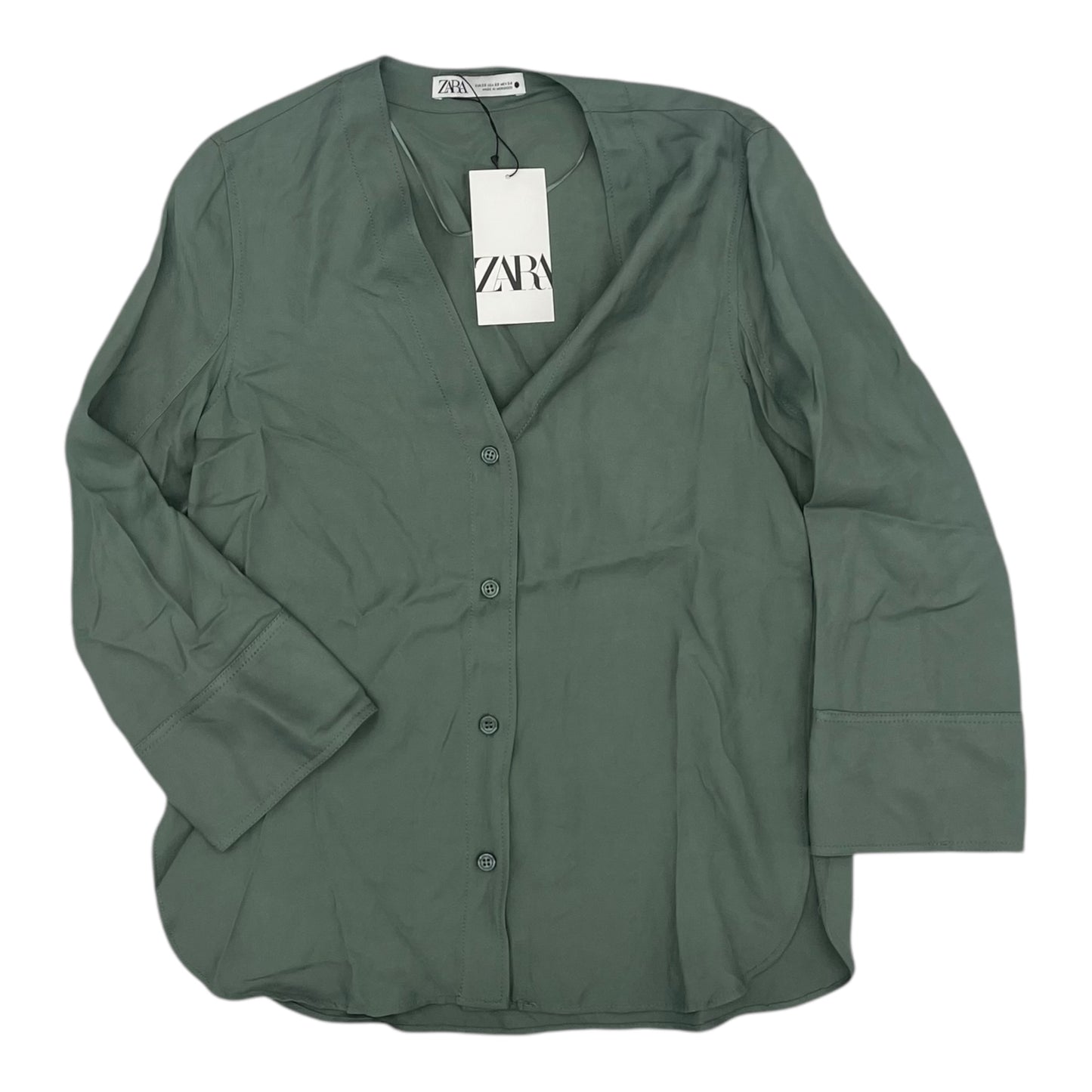 Top Ls By Zara In Green, Size:Xs