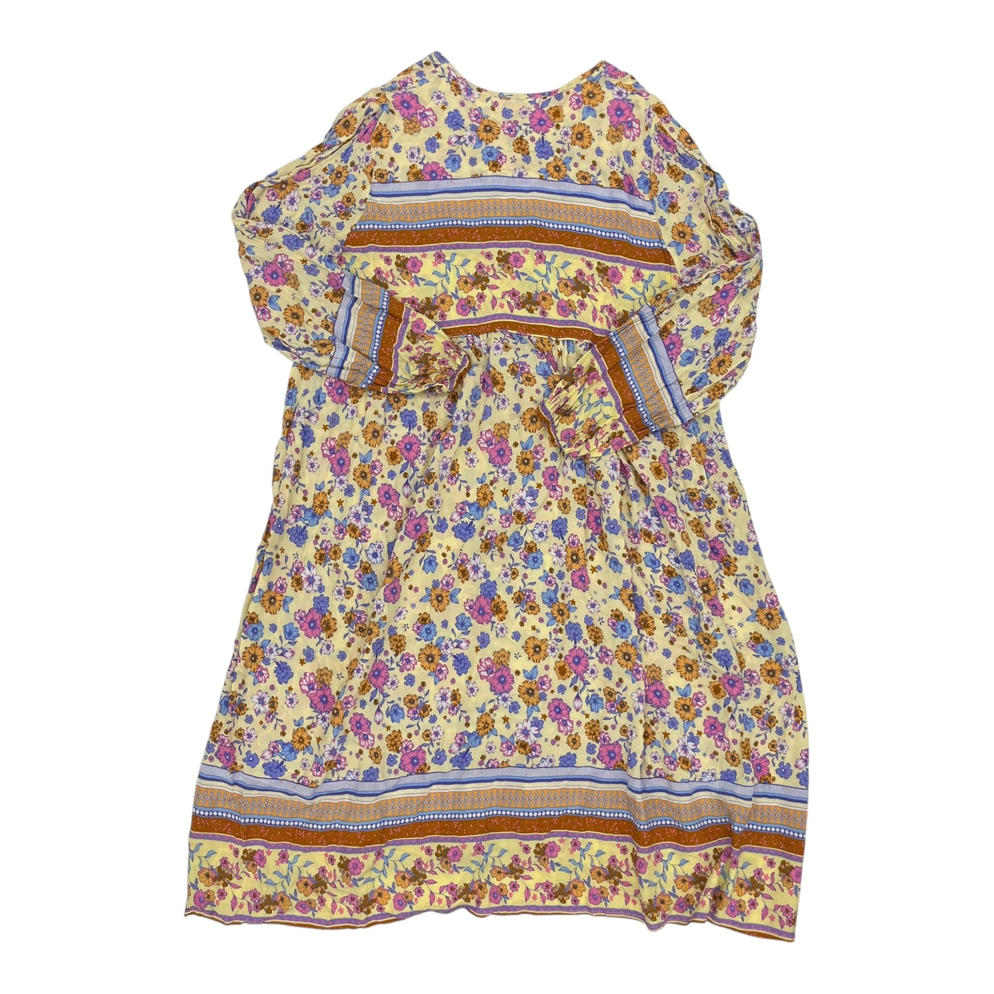 Dress Casual Midi By Clothes Mentor In Floral Print, Size:2X
