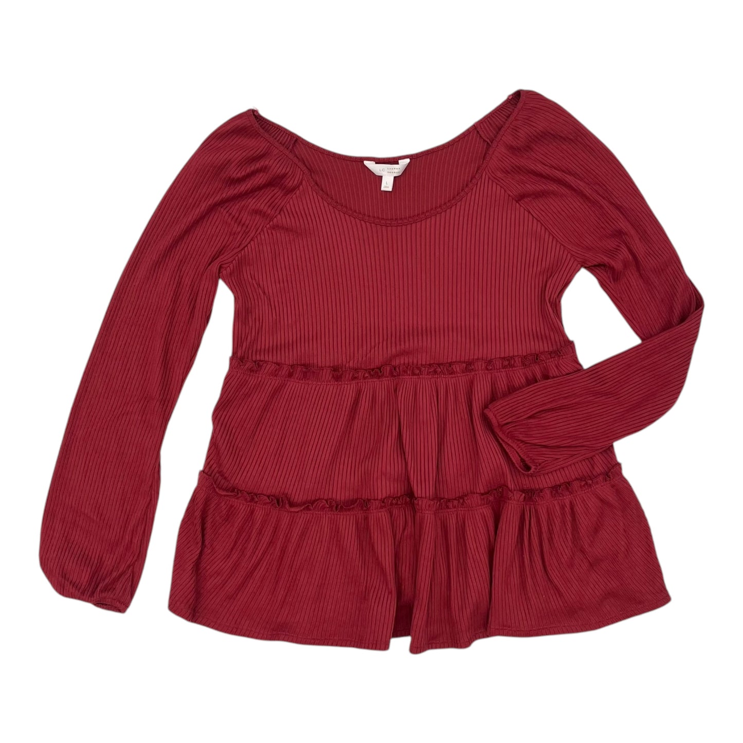 Top Ls By Lc Lauren Conrad In Red, Size:L