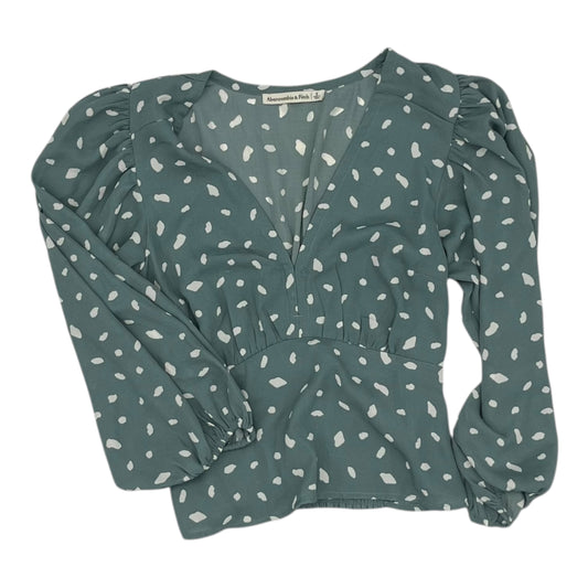 Blouse Ls By Abercrombie And Fitch In Green, Size:S