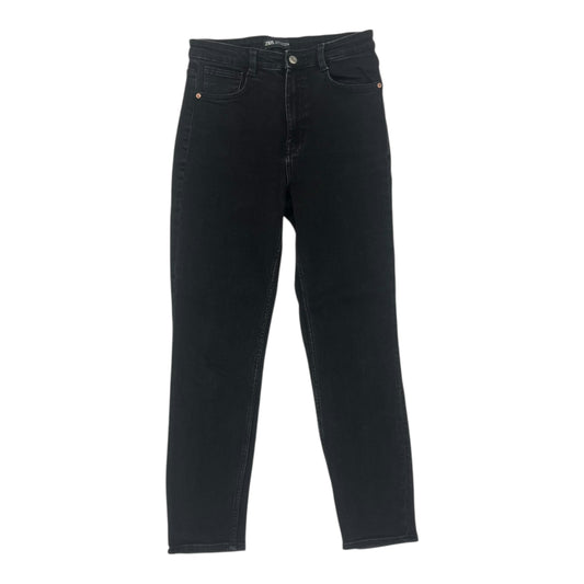 Jeans Skinny By Zara In Black Denim, Size:6