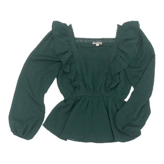 Blouse Ls By Andree By Unit In Green, Size:M