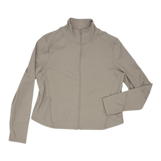 Athletic Jacket By Danskin In Tan, Size:Xl