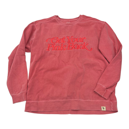 Sweatshirt Crewneck By Clothes Mentor In Pink, Size:L