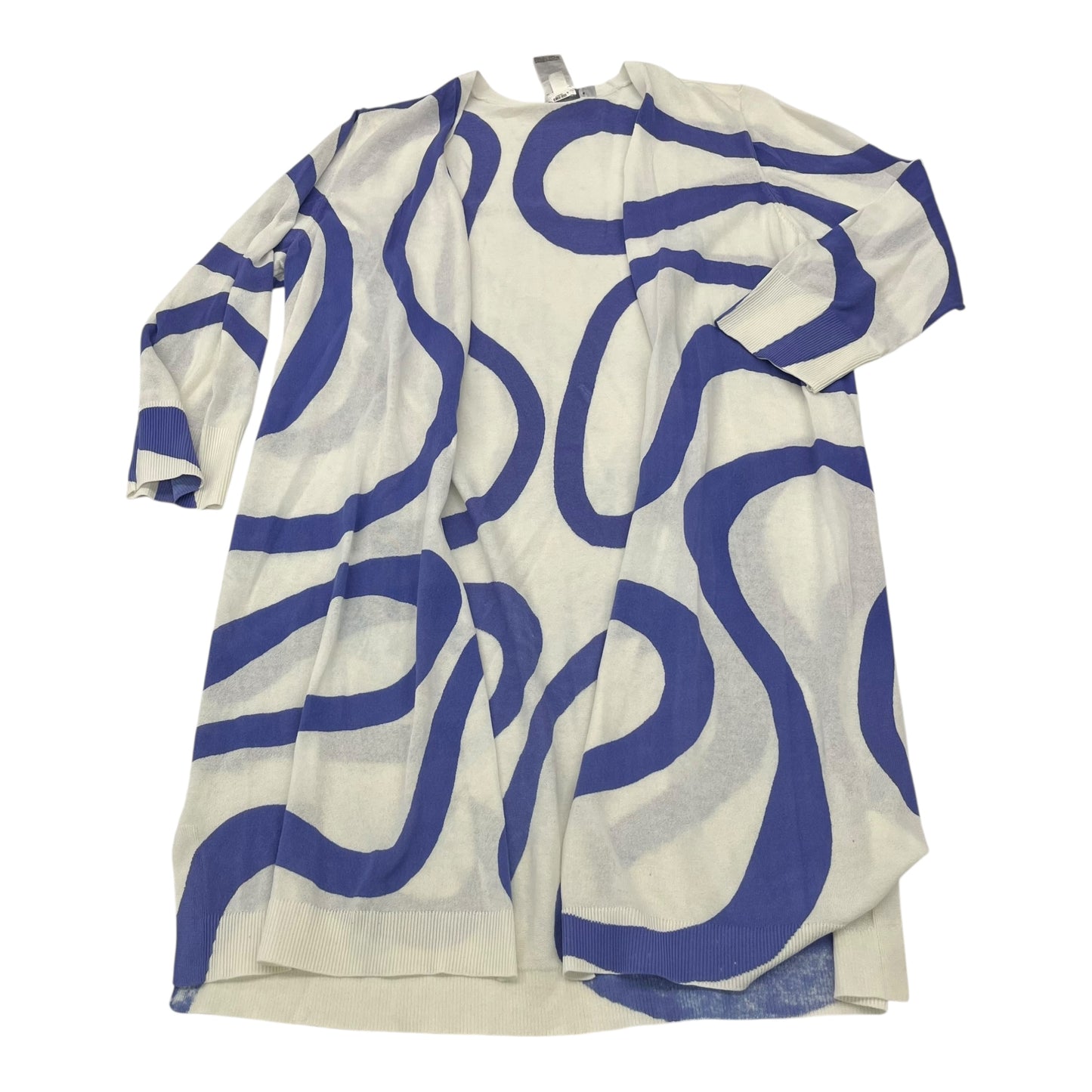 Cardigan By Chicos In Blue & White, Size:L