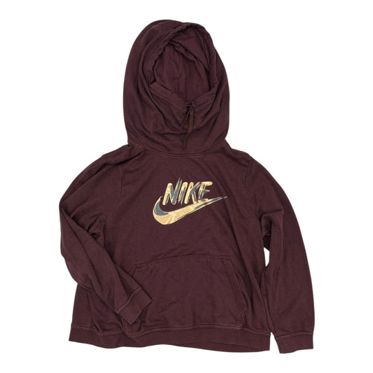 Athletic Sweatshirt Hoodie By Nike In Red, Size:1X