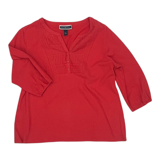Top Ls Basic By Karen Scott In Red, Size:Xl