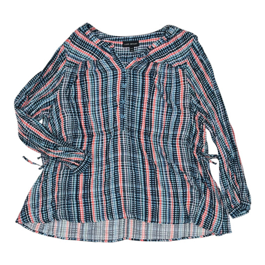 Top Ls By Lane Bryant In Blue & Orange, Size:4X