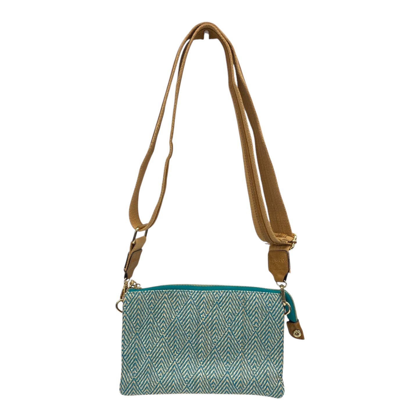 Crossbody By Jen & Co In Blue & Brown, Size:Medium