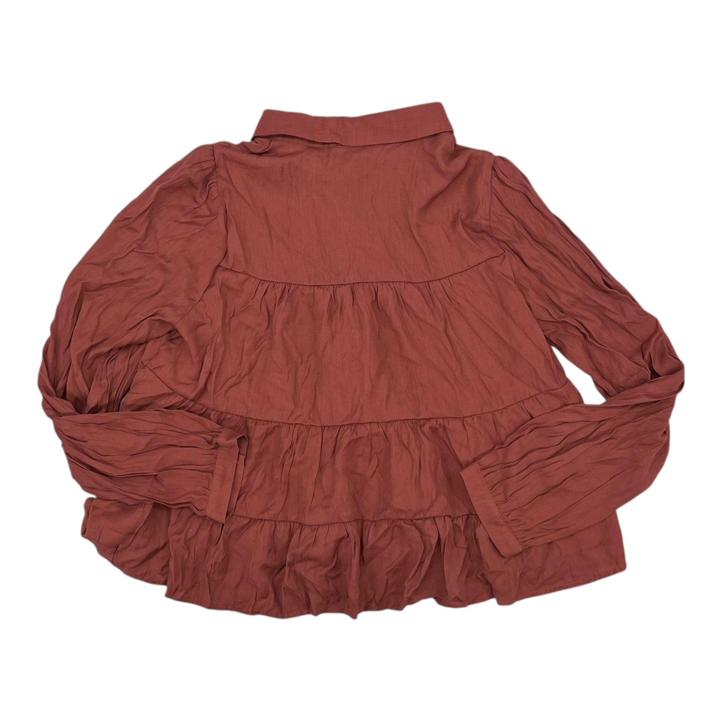 Blouse Ls By Miami In Red, Size:Xl