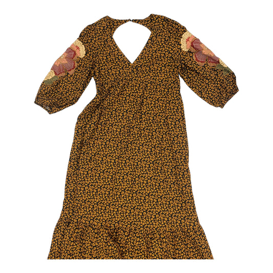 Dress Party Long By Farm Rio In Black & Brown, Size:S