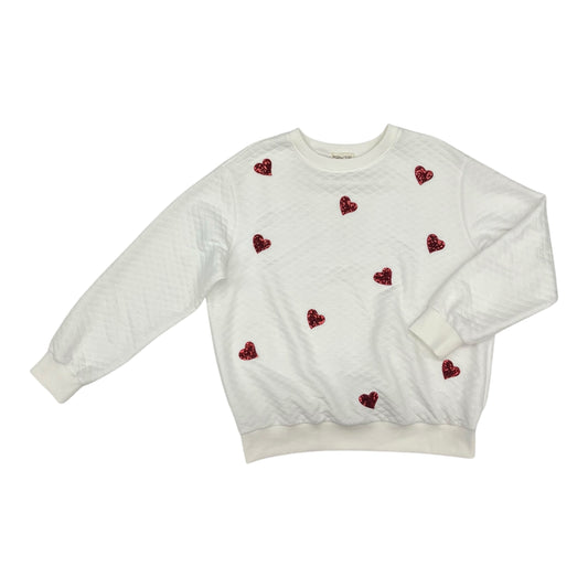 Top Ls By Main Strip In White, Size:L