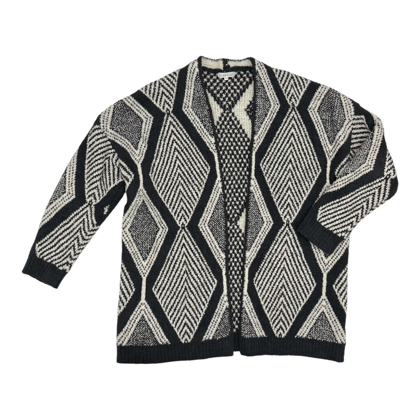 Sweater Cardigan By Blakeley In Grey & White, Size:S